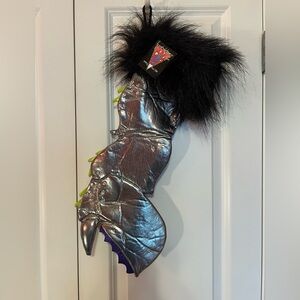 Barneys New York Silver and Black Holiday Stocking